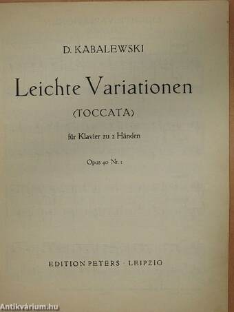 Leichte Variationen (Toccata)