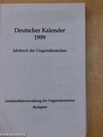 Deutscher Kalender 1999