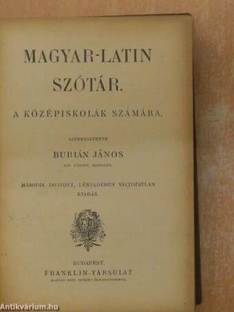 Magyar-latin szótár