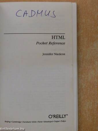 HTML - Pocket Reference