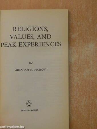 Religions, values, and peak-experiences