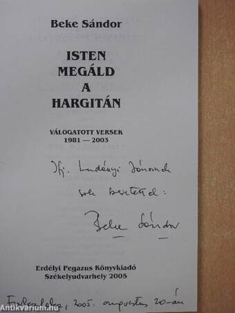 Isten megáld a Hargitán (dedikált példány)