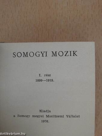 Somogyi mozik I. (minikönyv) (számozott)