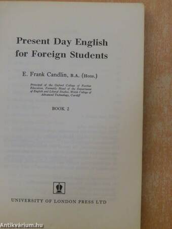 Present Day English for Foreign Students Book 2.