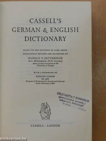 Cassell's German & English Dictionary