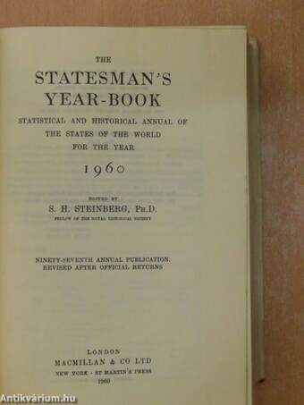 The Statesman's Year-Book 1960