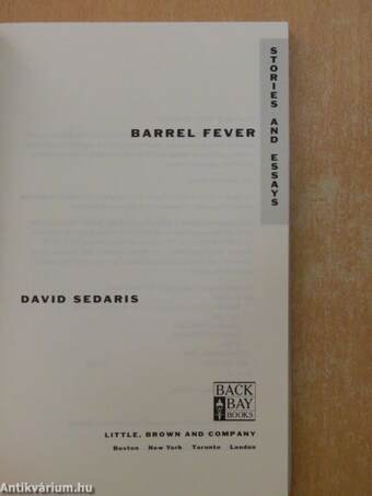 Barrel Fever: Stories and Essays