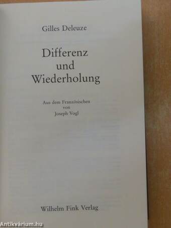 Differenz und Wiederholung