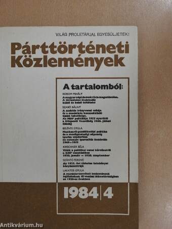 Párttörténeti közlemények 1984/4.