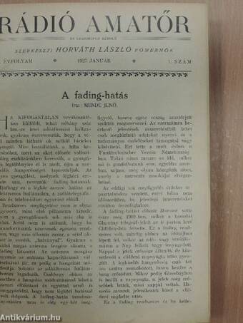 Rádió Amatőr és grammofon szemle 1927. (nem teljes évfolyam)