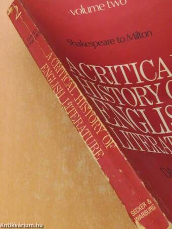 A Critical History of English Literature II.