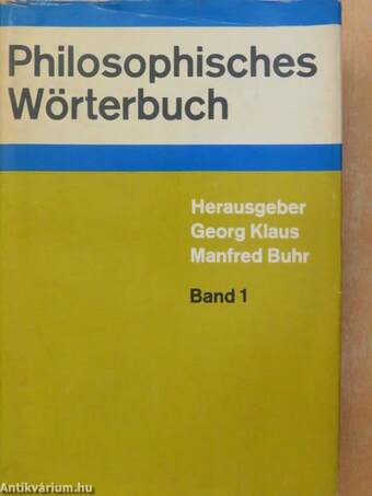 Philosophisches Wörterbuch I-II.