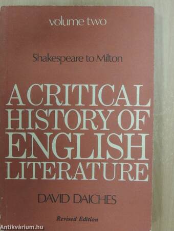 A Critical History of English Literature II.