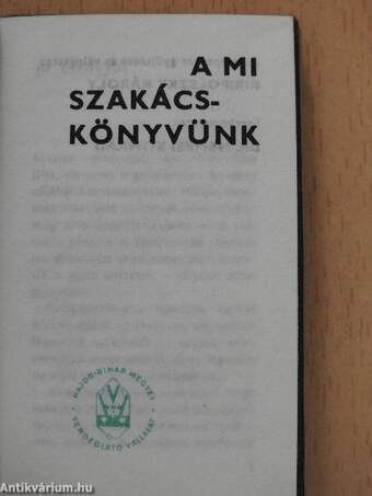 A mi szakácskönyvünk (minikönyv) (számozott)