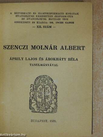 Szenczi Molnár Albert