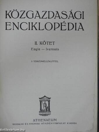 Közgazdasági Enciklopédia II. (töredék)