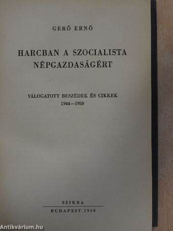 Harcban a szocialista népgazdaságért