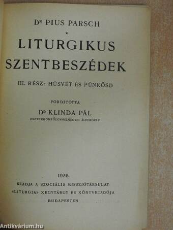 Liturgikus szentbeszédek III.