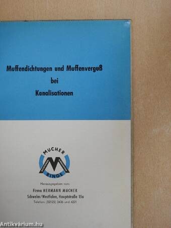 Muffendichtungen und Muffenverguß bei Kanalisationen