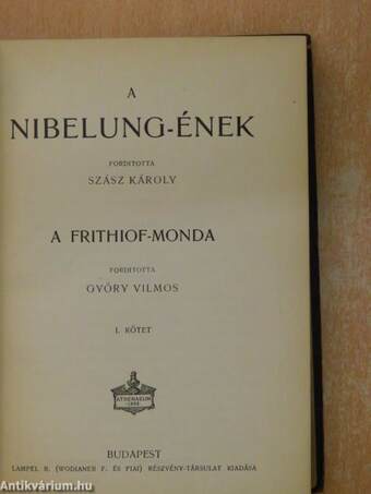 A Nibelung-ének és a Frithiof-monda I. (töredék)