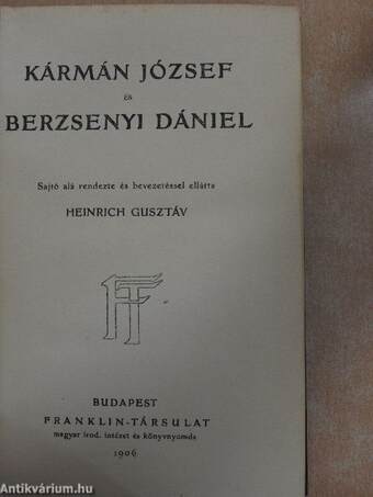 Kármán József és Berzsenyi Dániel