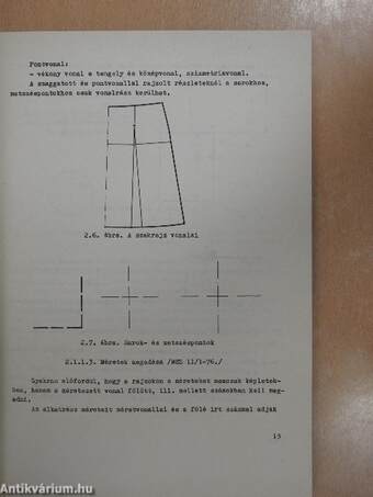 Ruhakészítő szakrajz