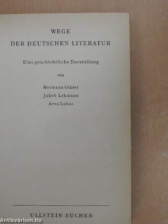 Wege der deutschen Literatur