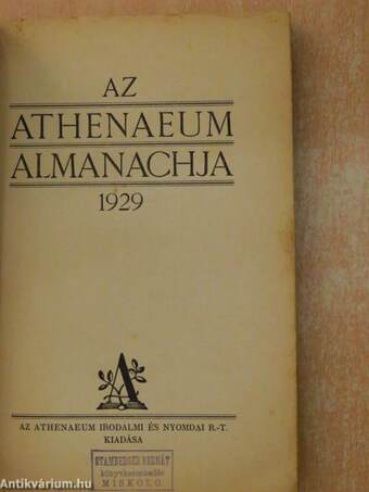 Az Athenaeum almanachja 1929