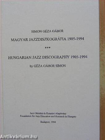 Magyar Jazzdiszkográfia 1905-1994