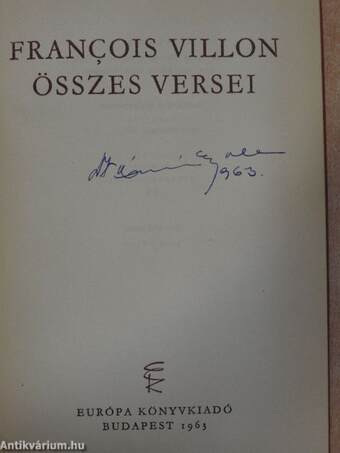 Francois Villon összes versei