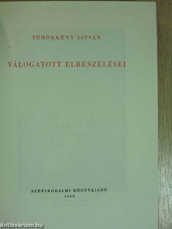 Tömörkény István válogatott elbeszélései