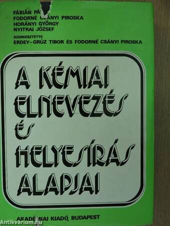 A kémiai elnevezés és helyesírás alapjai