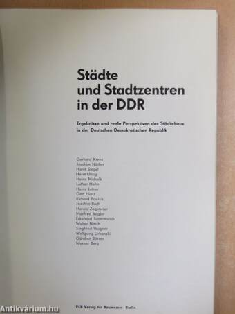 Städte und Stadtzentren in der DDR