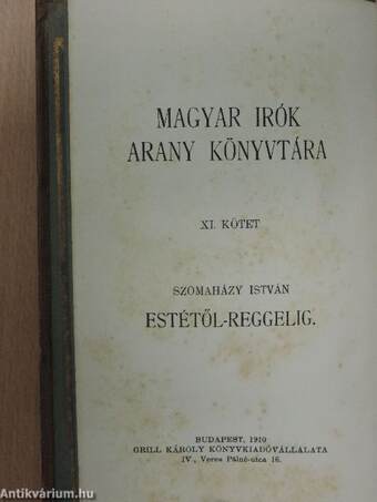 "10 kötet a Magyar Irók Arany Könyvtára sorozatból (nem teljes sorozat)"