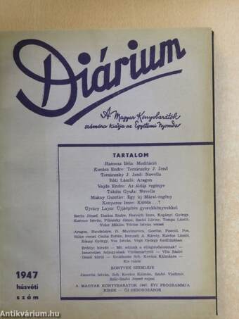 Diárium 1947. január-december