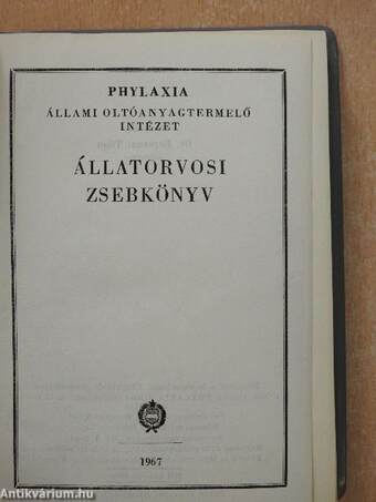 Állatorvosi zsebkönyv/Előjegyzési napló 1967