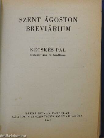 Szent Ágoston Breviárium