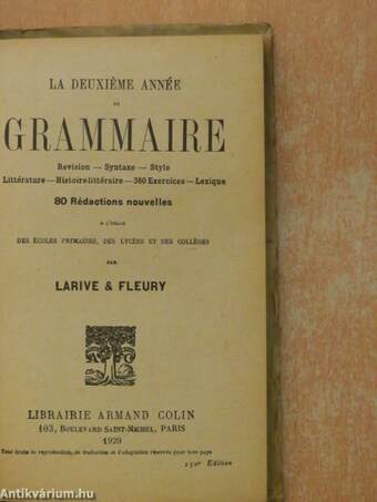 La Deuxiéme Année de Grammaire