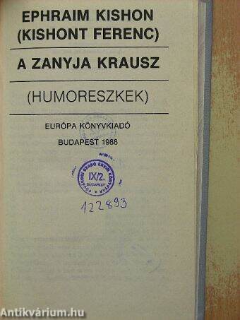 A zanyja krausz