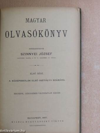 Magyar olvasókönyv I.