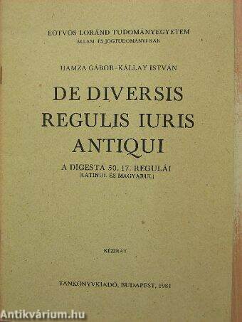 De diversis regulis iuris antiqui