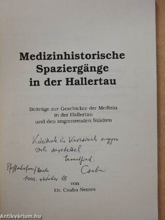 Medizinhistorische Spaziergänge in der Hallertau (dedikált példány)