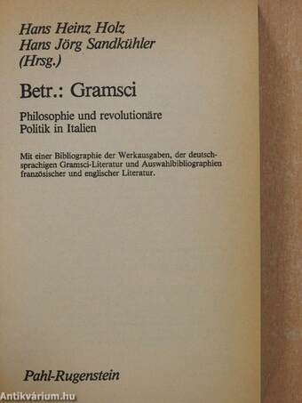 Betr.: Gramsci (dedikált példány)