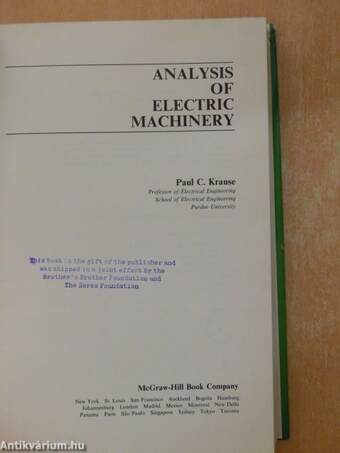 Analysis of Electric Machinery