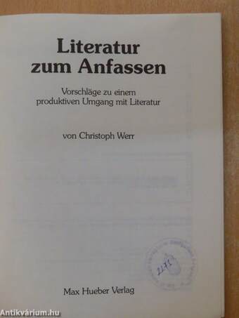 Literatur zum Anfassen