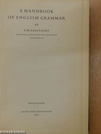 A Handbook of English Grammar