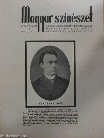 Magyar színészet 1939. junius 1.