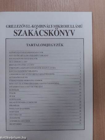 Grillezővel-kombinált-mikrohullámú szakácskönyv