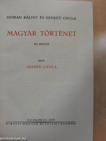 Magyar történet III.