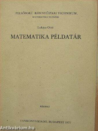 Matematika példatár